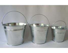 Cubo zinc natural 7x6.5                           