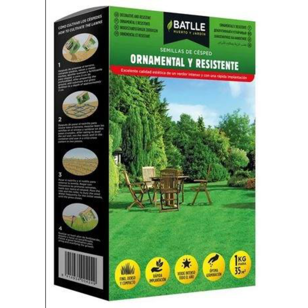 Cesped ornamental resistente 1kg. 35m2            