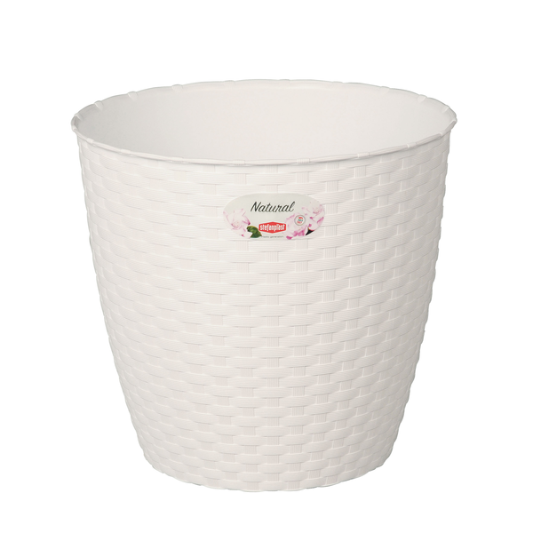 Vaso natural 24x22cm blanco                       