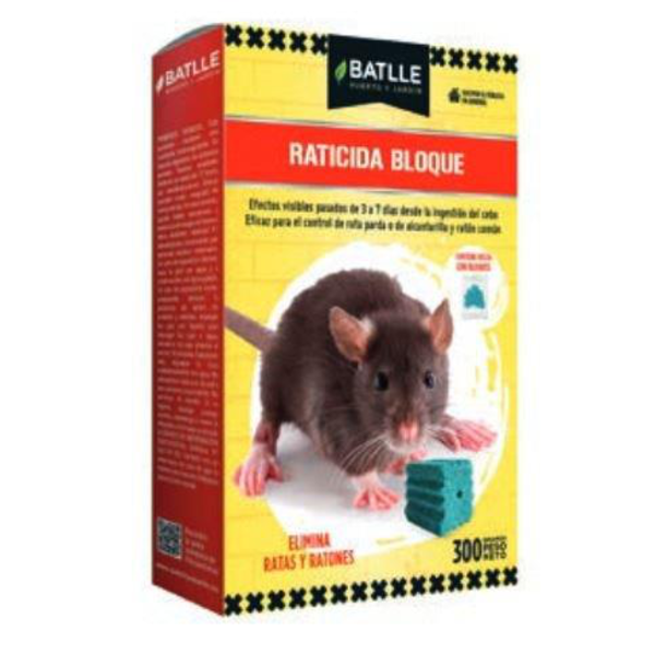 Raticida bloque 300grm.                           
