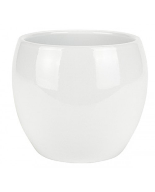 Macetero coco 16x13cm blanco brillante            