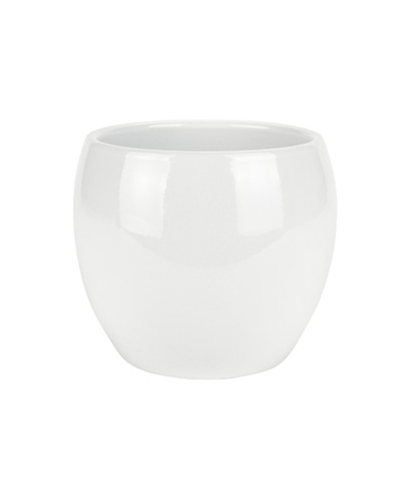 Macetero coco 16x13cm blanco brillante            
