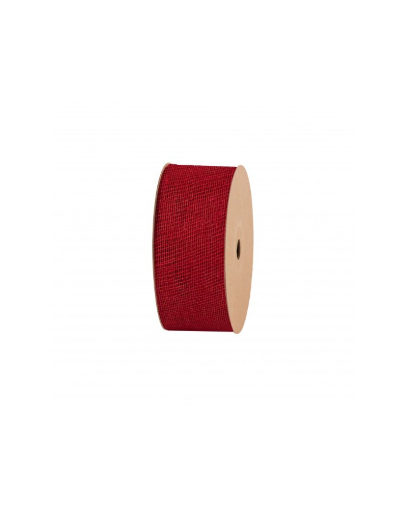 Cinta yute raw 65cm x 20mt roja                   
