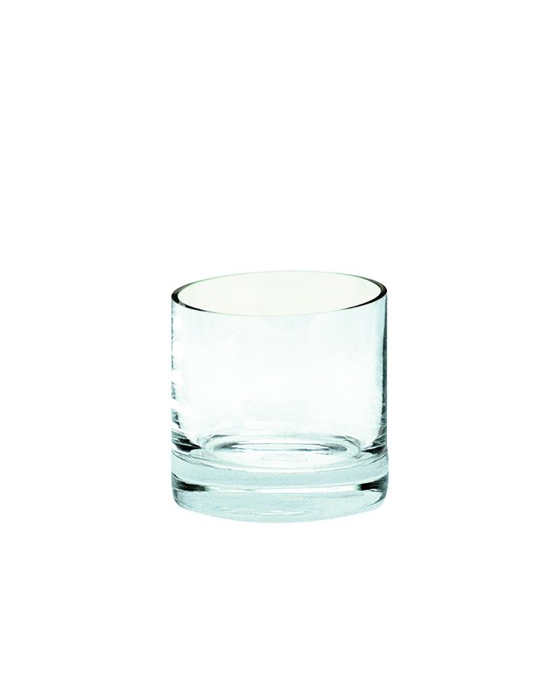 Cilindro bajo 15x15cm transparente                