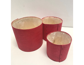 Set/3 planter poly 18/15/12x16/14/12cm rojo       
