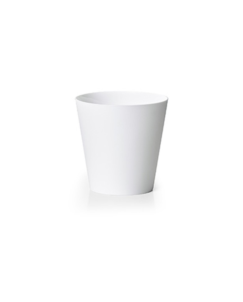 Macetero clivo reciclado 14x14 blanco             