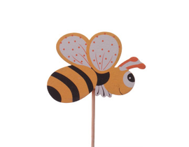 Pick abeja naranja 7cm palo 50cm                  