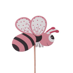 Pick abeja rosa 7cm palo 50cm                     