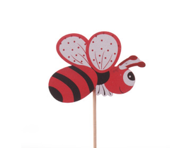 Pick abeja roja 7cm palo 50cm                     