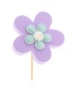 Pick flor fantasia lila 7cm en palo de 50cm       