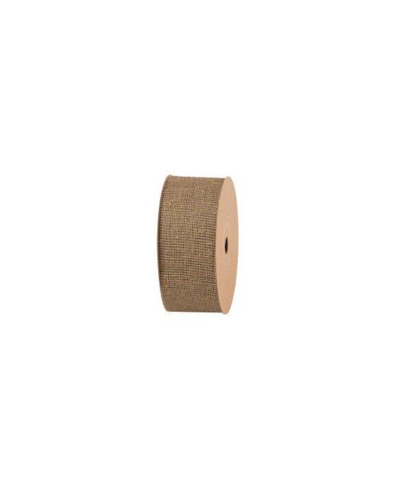 Cinta yute algodon crema natural 50mm x 20mt      