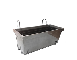 Kit jardinera metal+liner+soporte 53x21x9cm       