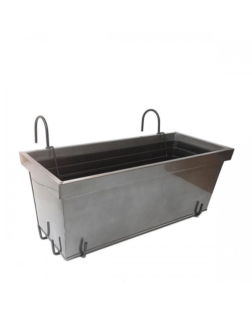 Kit jardinera metal+liner+soporte 53x21x9cm       