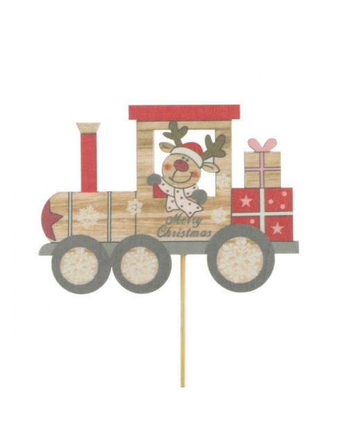 Pick tren donner 10x7cm en palo de 10cm           