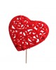 Pick corazon baroque fieltro H50x7cm 10unid.      