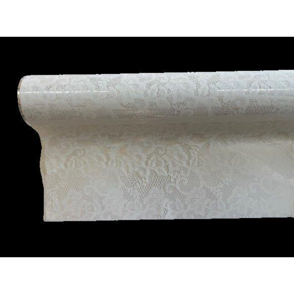 Rollo celofan fantasia puntilla blanco 70x50mt    