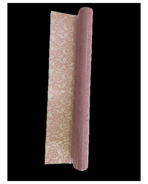 Rollo celofan fantasia puntilla rosa ant.70x50mt  