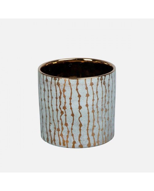 Ceramic pot rustic 1 16x15cm oro                  