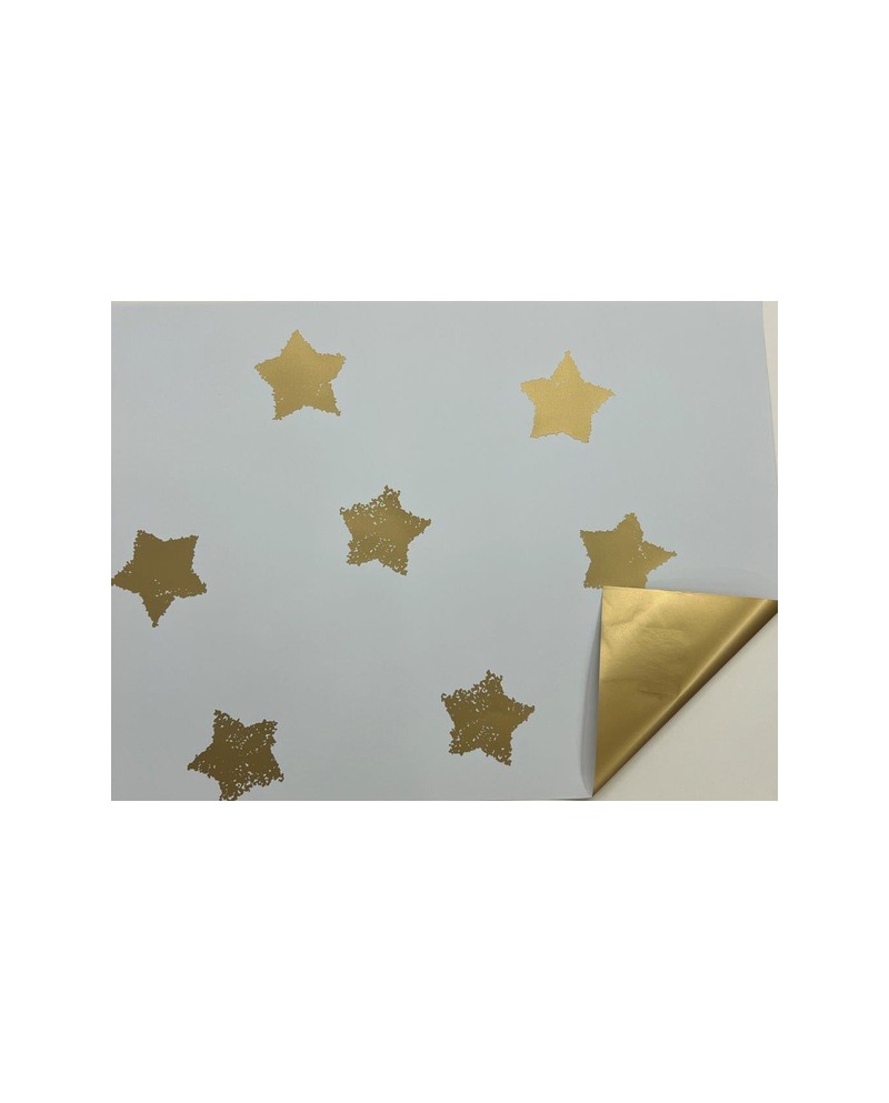 Rollo mat natur star blanco/rojo70x40mt           