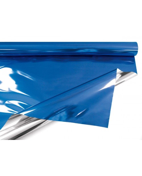 Rollo metal liso azul/plata 70x50mt               