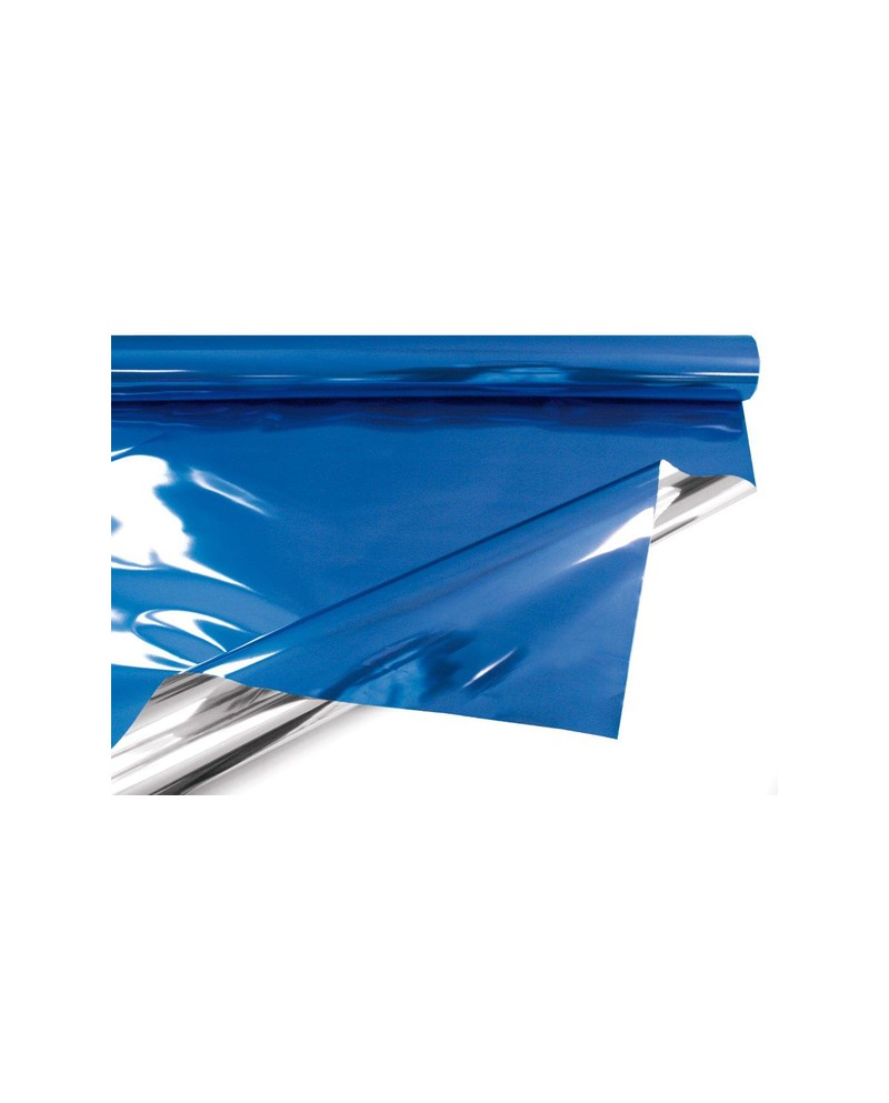 Rollo metal liso azul/plata 70x50mt               