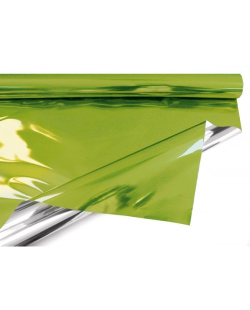 Rollo metal liso verde/plata 70X50MT              