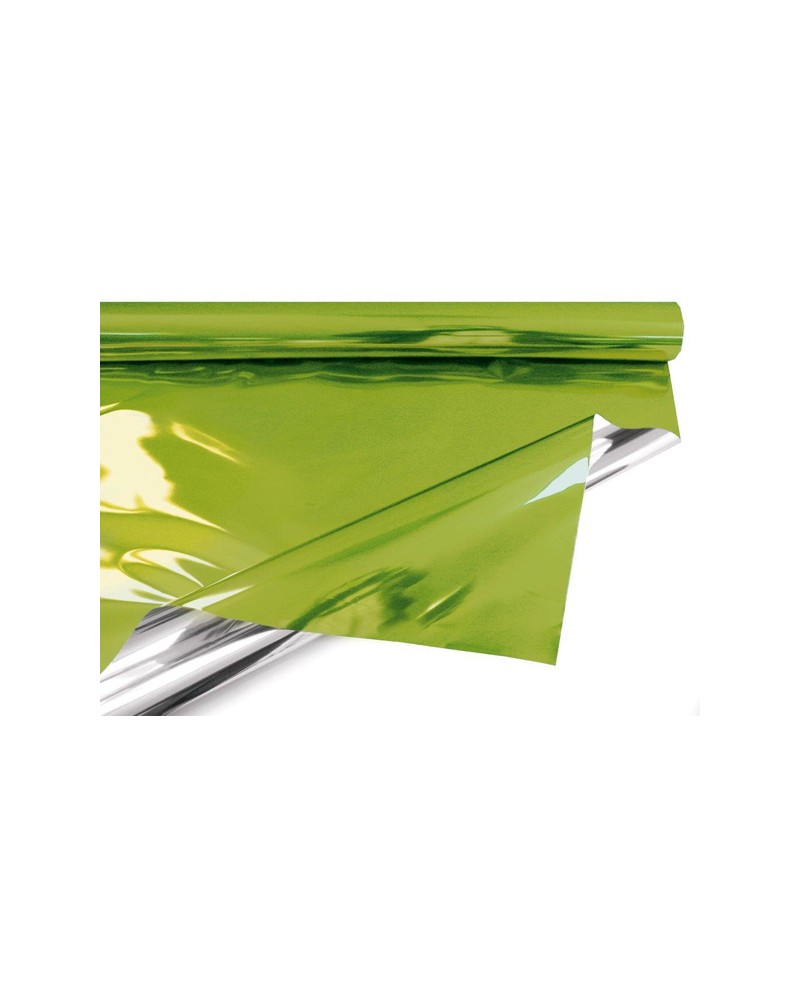 Rollo metal liso verde/plata 70X50MT              