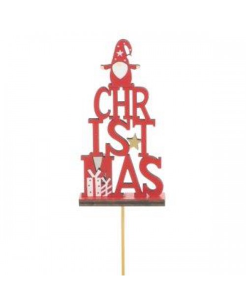 Pick tiempo Navidad 10x5cm palo 50cm              