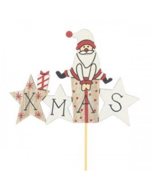 Pick Santa jumping 9x6.5cm palo 10cm              