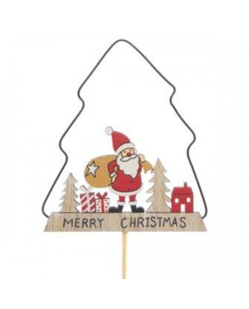 Pick feliz Navidad 10cm palo 50cm                 