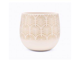 Macetero carmen 15,5x15cm beig/oro                