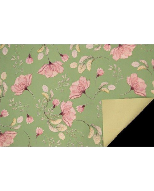 Rollo mat natur acuarela anemona verde 70x40mt    