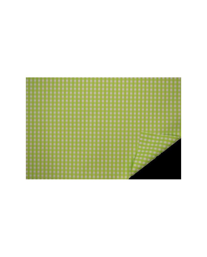 Rollo mat natur vichy verde lima 70x40cm          