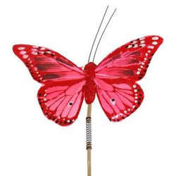 Pick mariposa 6x11cm palo 50cm                    