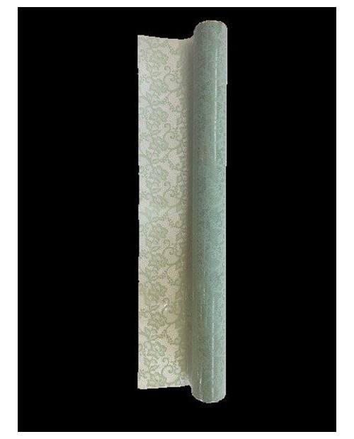 Rollo celofan fantasia puntilla verde anti. 70x50m