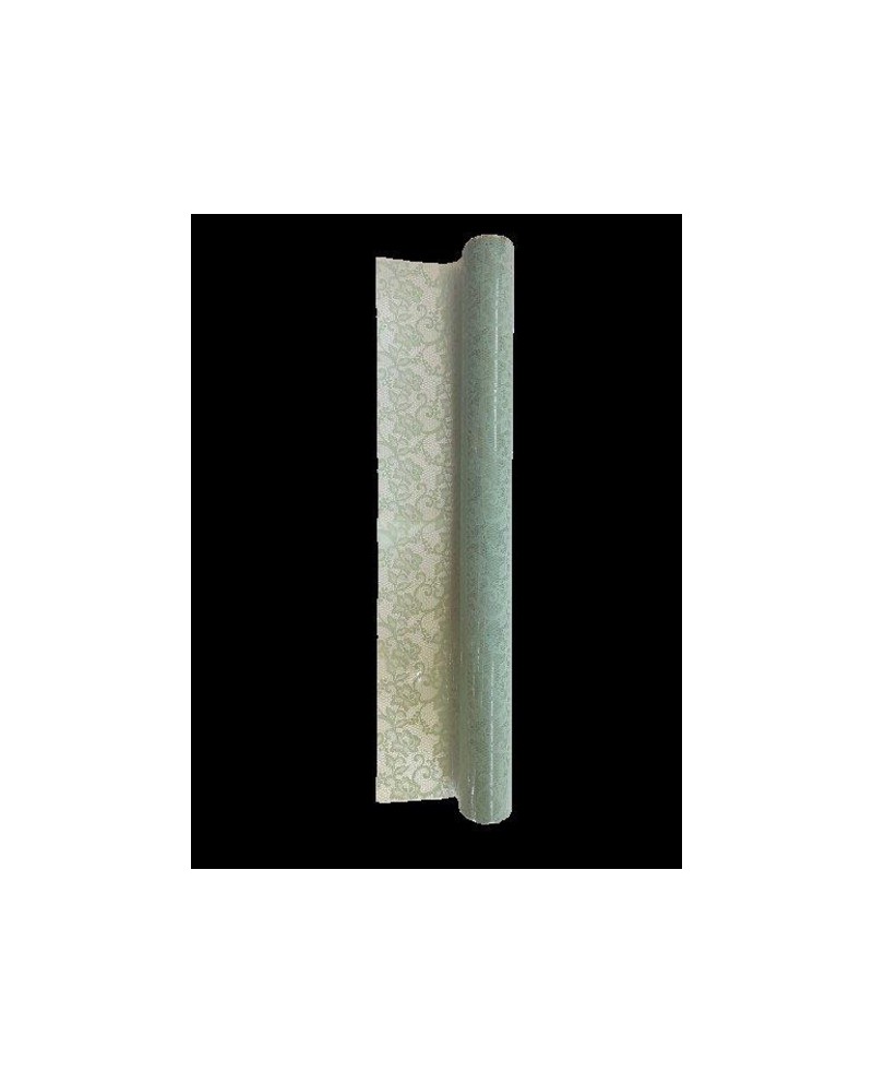 Rollo celofan fantasia puntilla verde anti. 70x50m