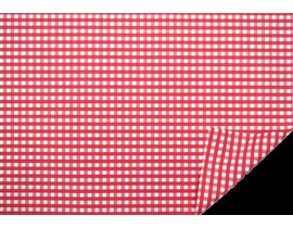 Rollo mat natur vichy rojo 70x40cm                
