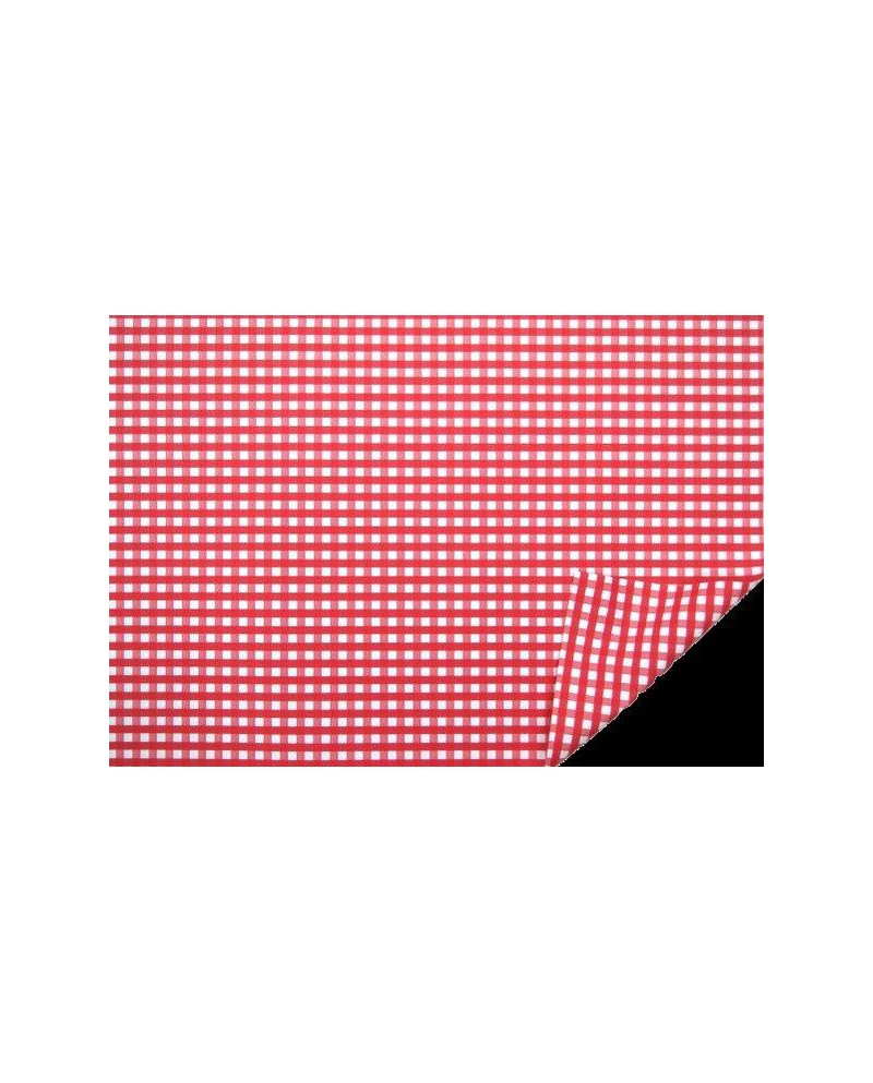 Rollo mat natur vichy rojo 70x40cm                