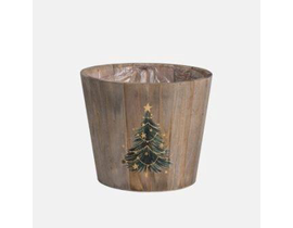 Pot wood tree 19x17cm dark                        