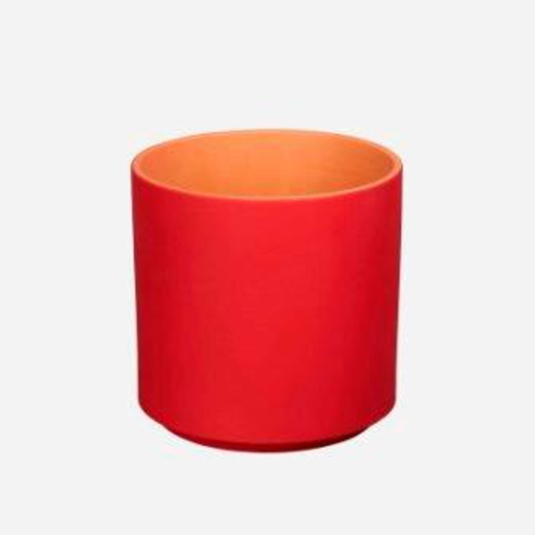 Ceramic pot liso 16x15cm rojo                     