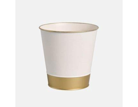 Metal pot line 16x15cm blanco                     