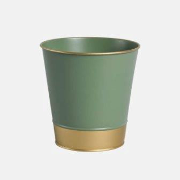 Metal pot line 16x15cm verde                      