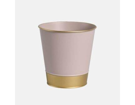 Metal pot line 16x15cm beig                       