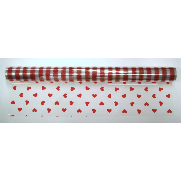 Rollo celofan fantasia amor rojo 70x50mt          