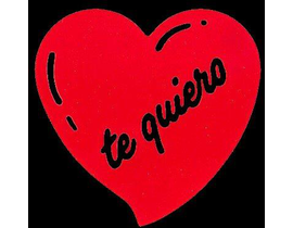 Rollo etiquetas corazon te quiero 250unid.        