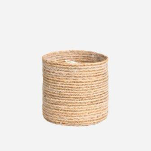 Cilindro tongi maxi 28x28cm natural-blanco        