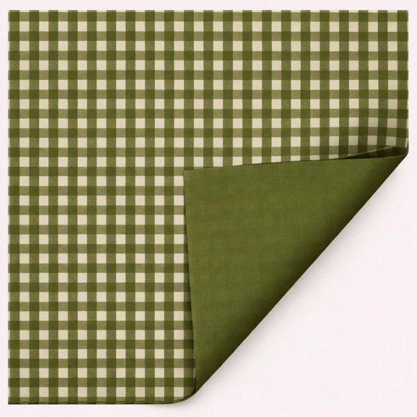 Rollo mat natur vichy liso verde oliva 70x40      