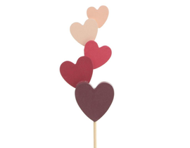 Pick corazones Sweety 7cm en palo 10cm            