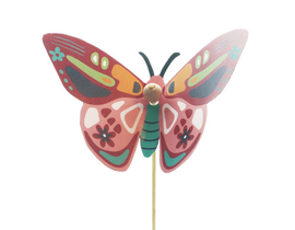 Pick mariposa Aya 13cm en palo 50cm FSC* rojo     