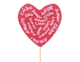 Pick love language 8cm en palo 10cm               